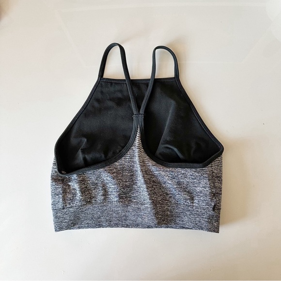 Victoria Sport Gray and Black Strappy Sports Bra - Picture 2 of 3